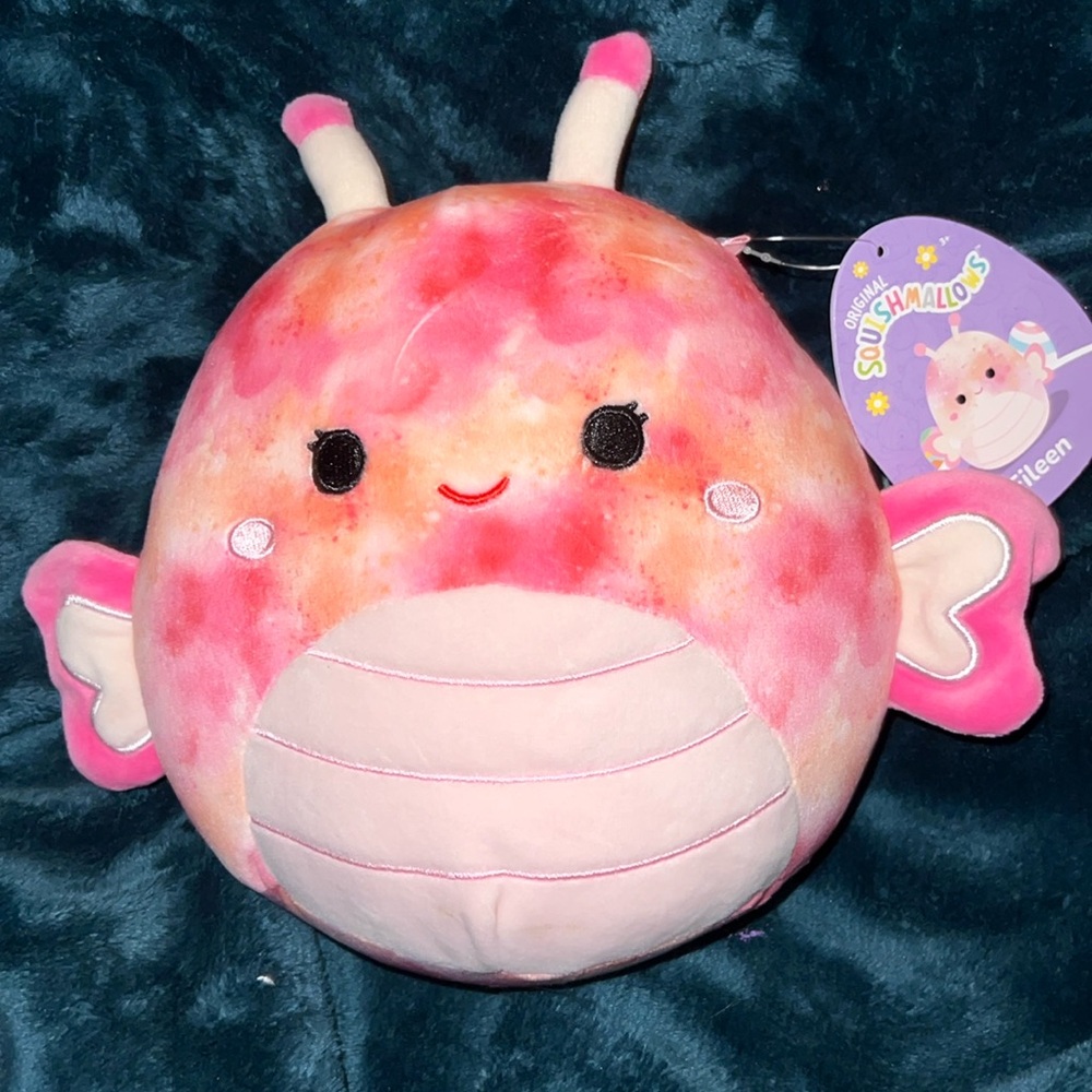 NWT Squishmallows Eileen the Pink Butterfly 8" 2023 Easter Edition Stuffed Plush